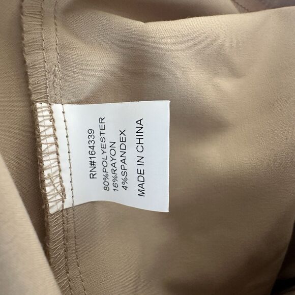 Petal and Pup Beige Lexie High Waist Trousers Pants Size 8 Pleated Cuffed - Picture 7 of 9